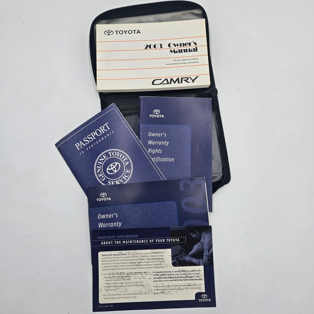 2003 Toyota Camry Owner's Manual Set OEM W/ Zipper Case Warranty Guides